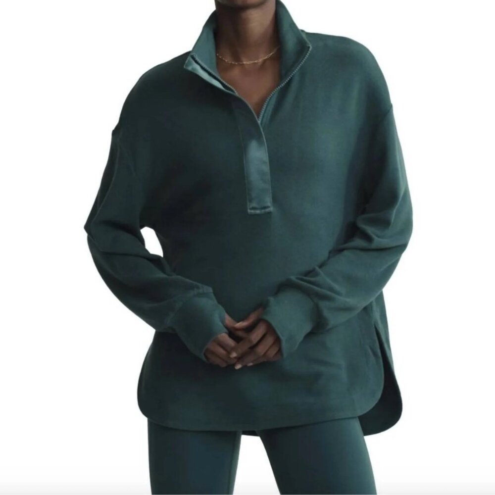 Varley Roeder Half Zip Midlayer in Conifer